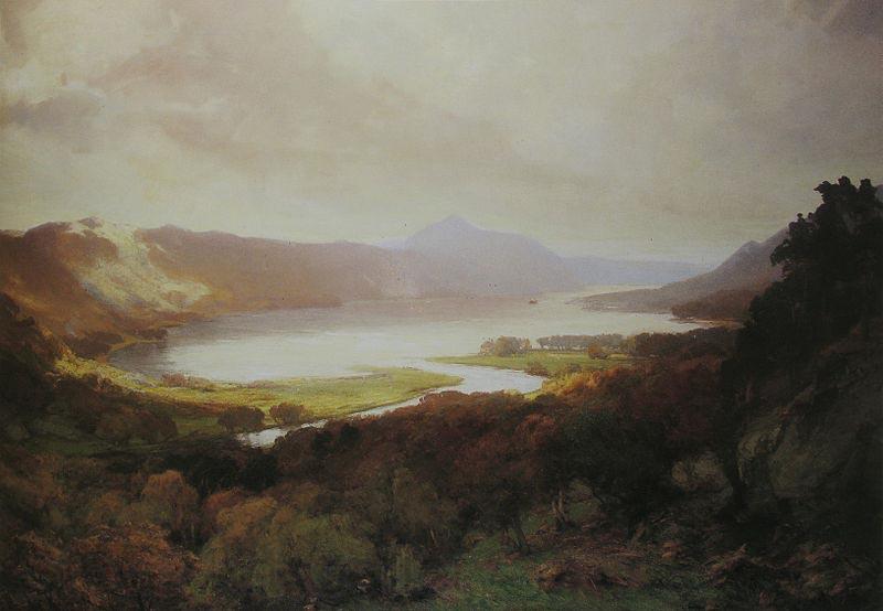 david farquharson,r.a.,a.r.s.a.,r.s.w Loch Lomond France oil painting art